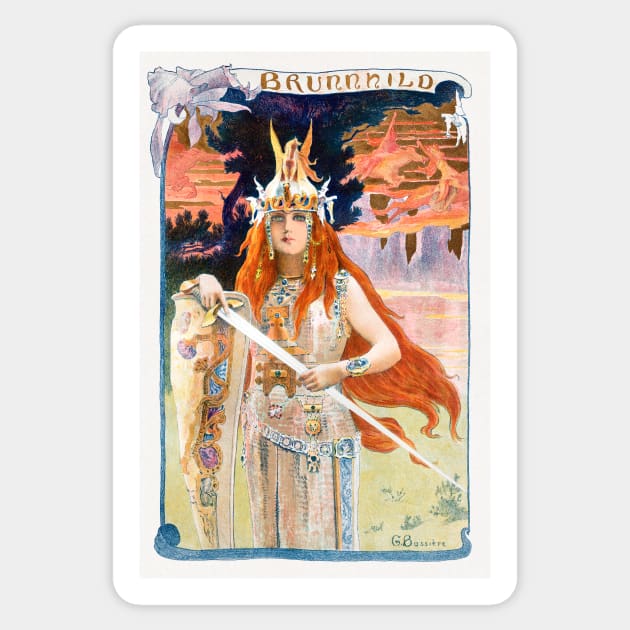 Burnnhild (1899) by Gaston Bussière Sticker by WAITE-SMITH VINTAGE ART